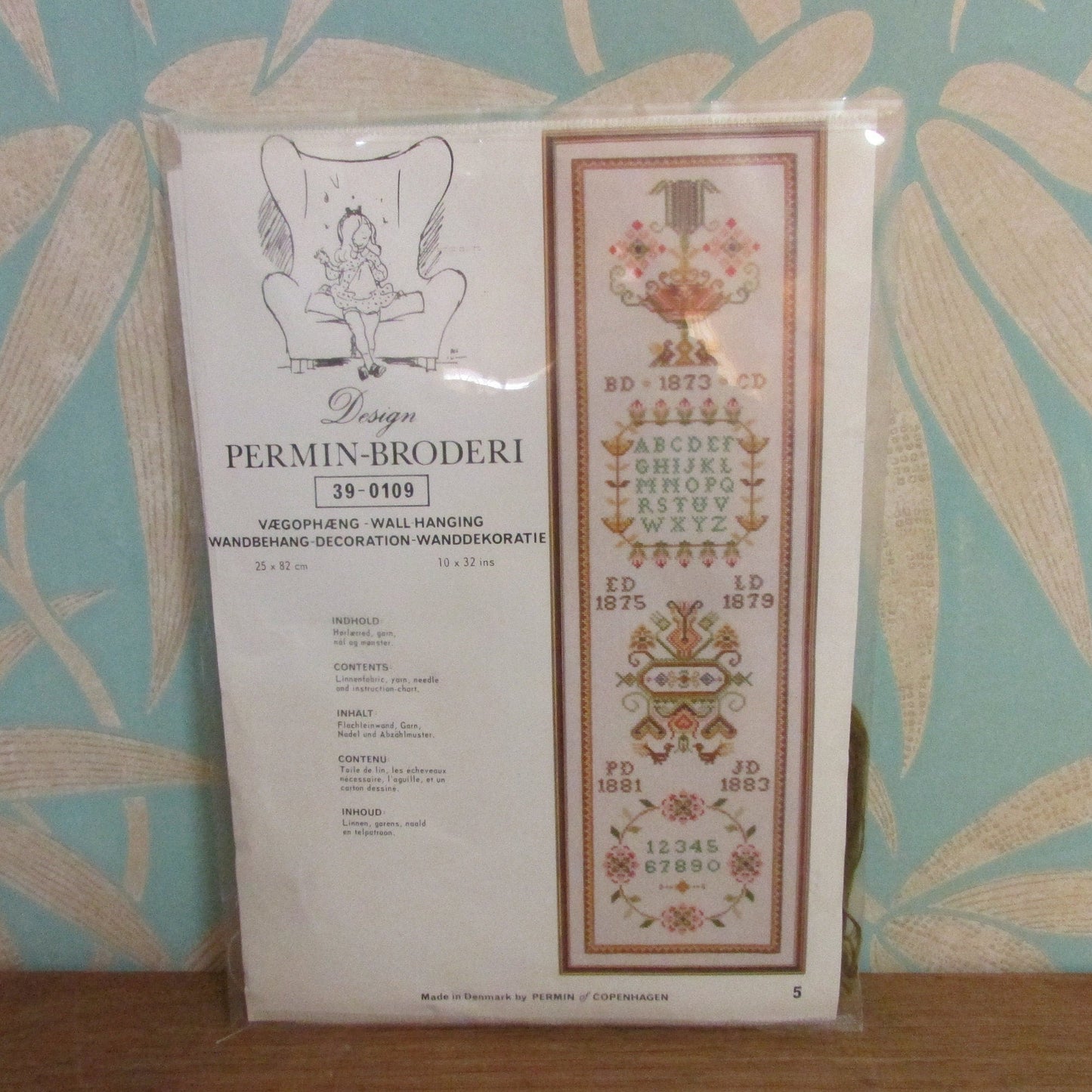 Vintage Permin-Broderi Danish Art 39-0109 wall hanging crosstitch/needlework kit