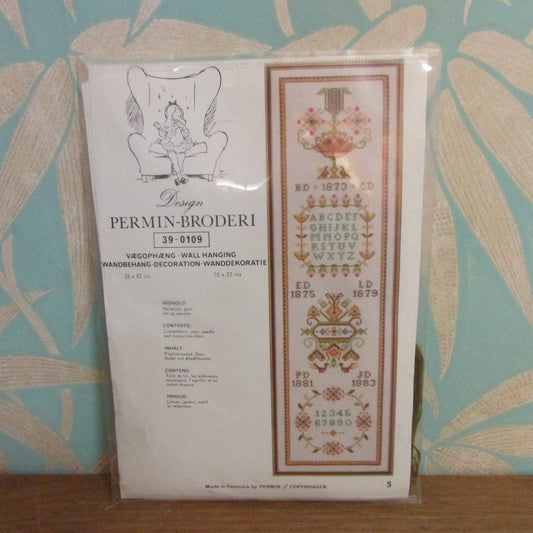 Vintage Permin-Broderi Danish Art 39-0109 wall hanging crosstitch/needlework kit