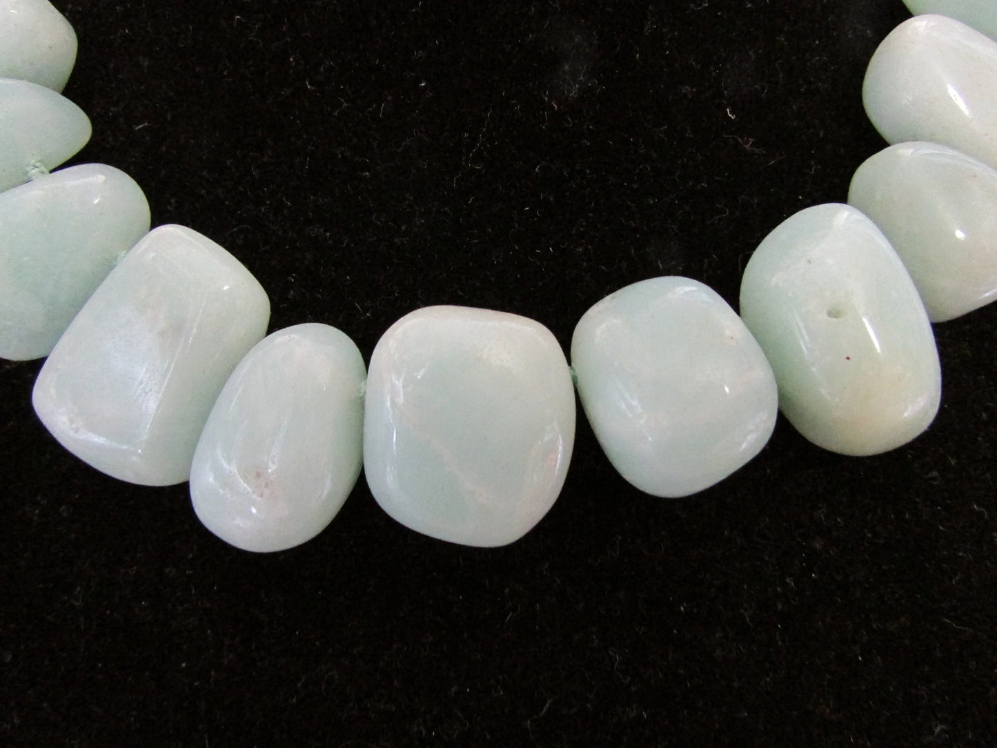 circa. 1990s chunky Aventurine collar length necklace with 525 silver clasp