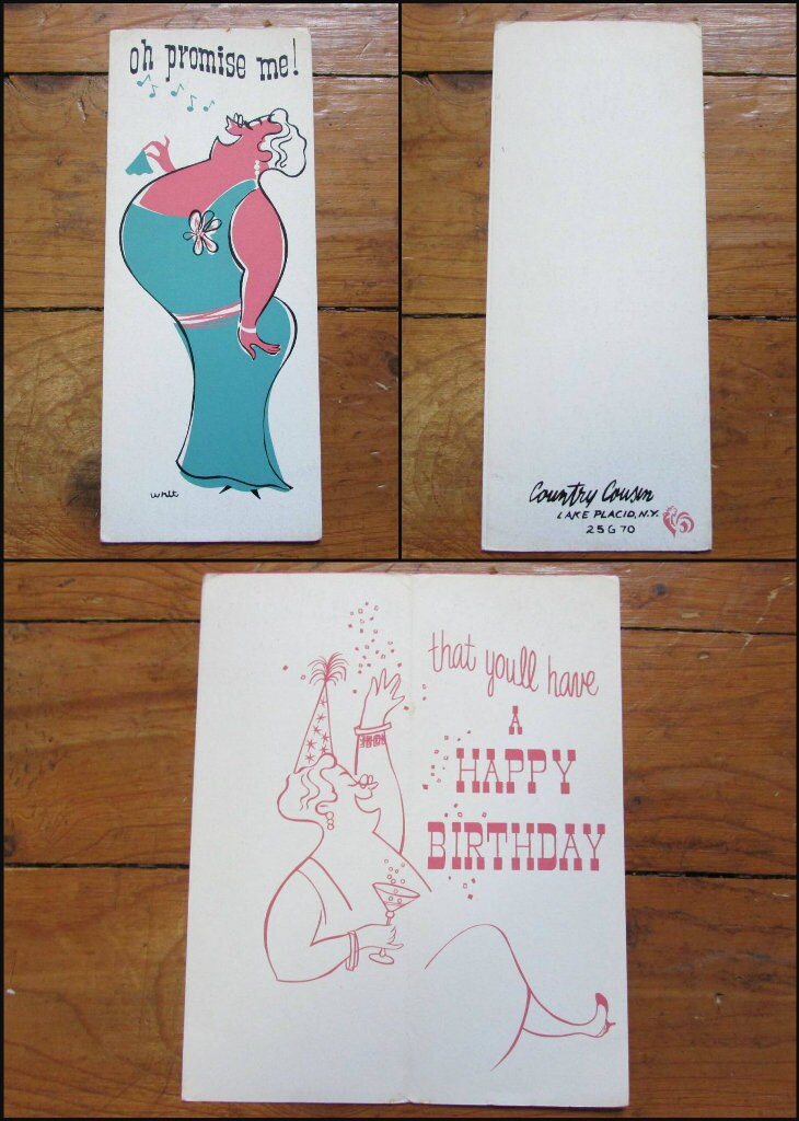 Selection of American mid-century birthday cards