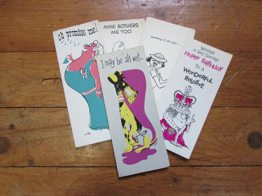 Selection of American mid-century birthday cards