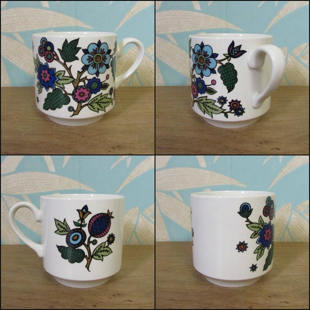 1960s Midwinter "Alpine Blue" by Jessie Tait teaware assortment
