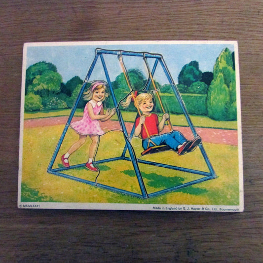 1981 G&J Haytert and Co Ltd (swing set) wooden tray puzzle