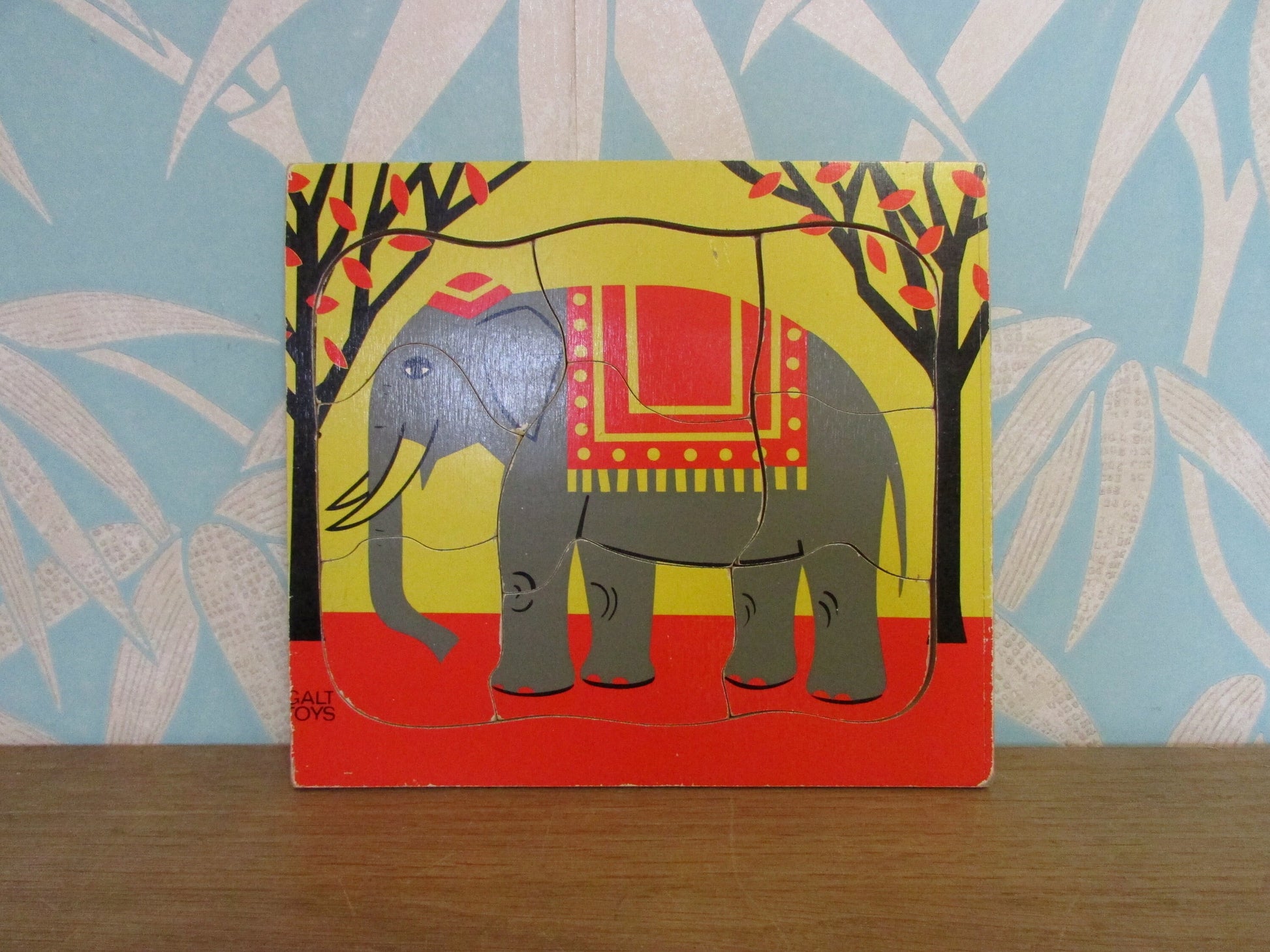 1970s Galt Toys (elephant) wooden tray puzzle