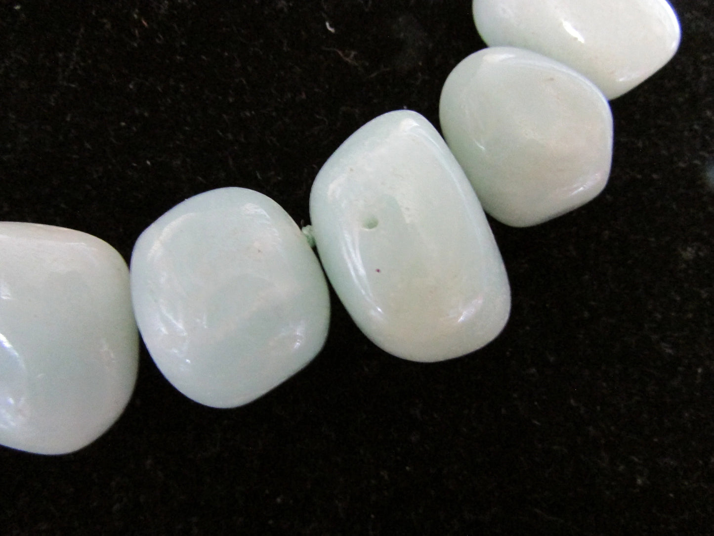circa. 1990s chunky Aventurine collar length necklace with 525 silver clasp