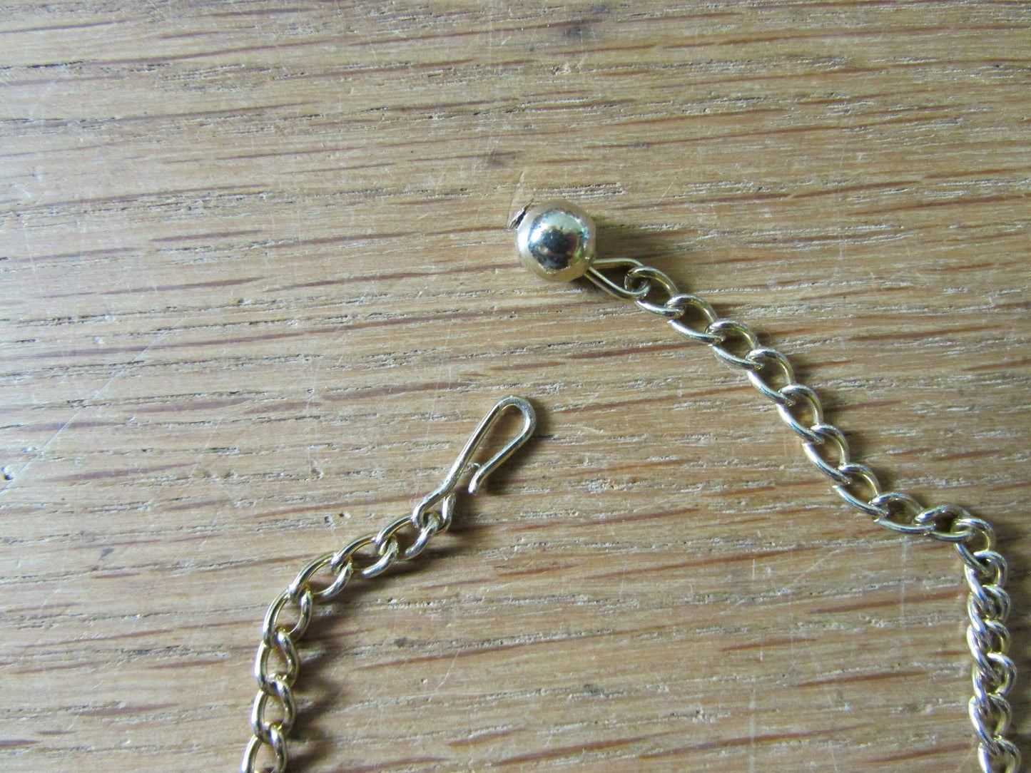 1950s Trifari-style gold-tone & faux pearl leaf necklace