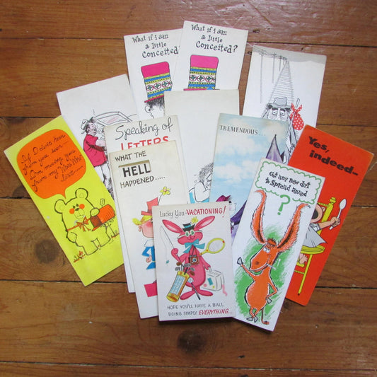 Selection of miscellaneous American mid-century greeting cards