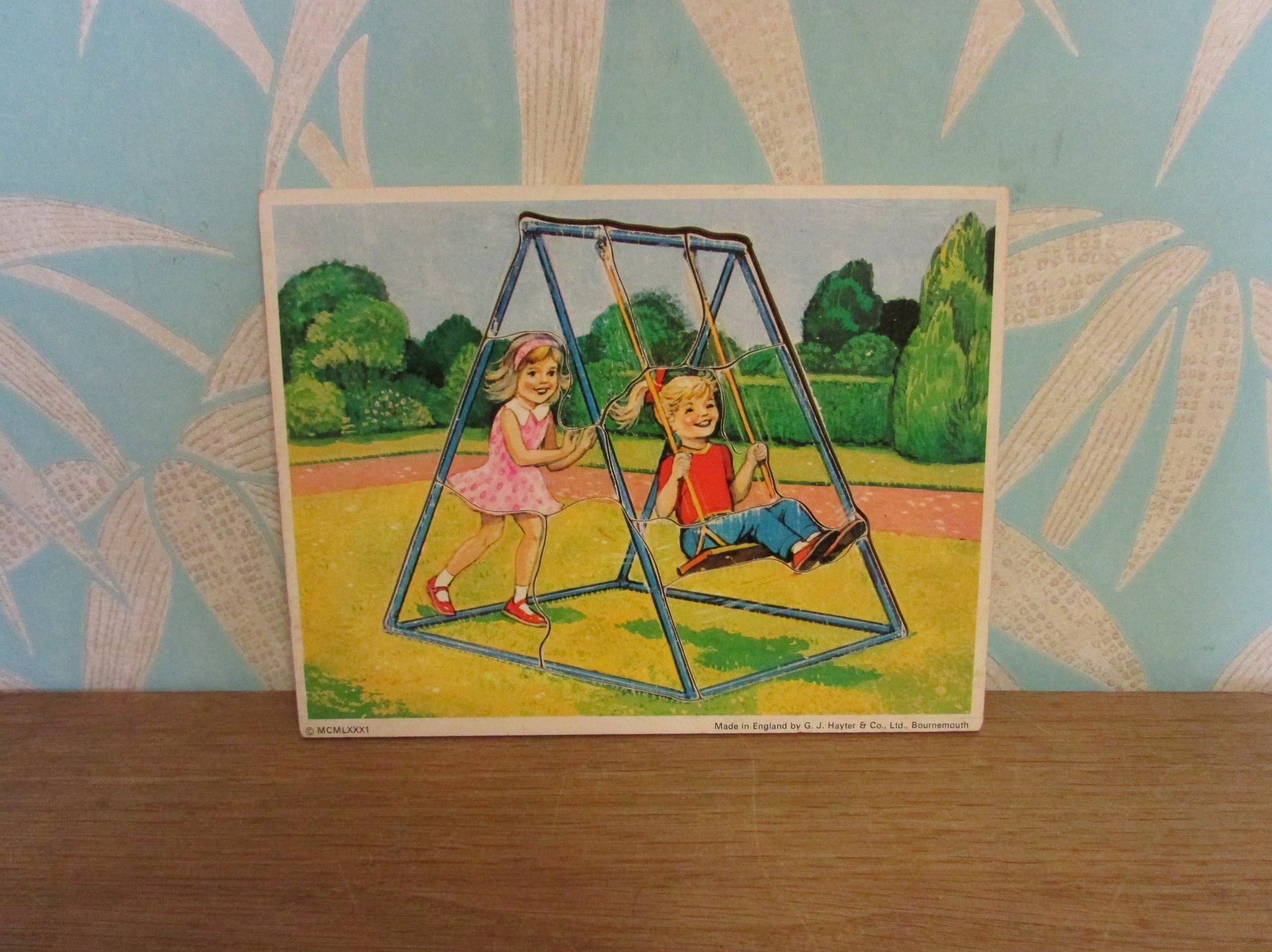 1981 G&J Haytert and Co Ltd (swing set) wooden tray puzzle
