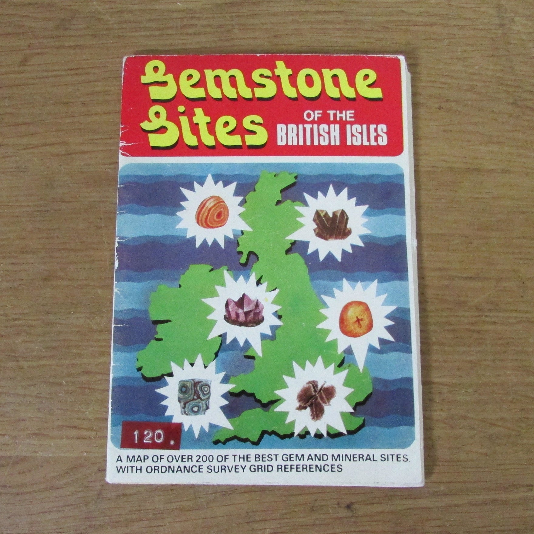 Vintage Gemstones Sites of the British Isles ordnance survey map