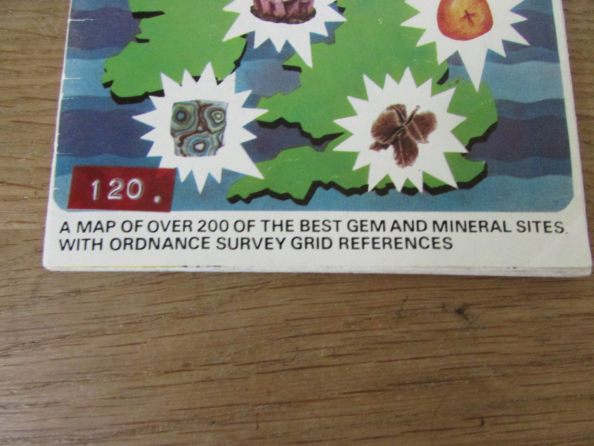Vintage Gemstones Sites of the British Isles ordnance survey map