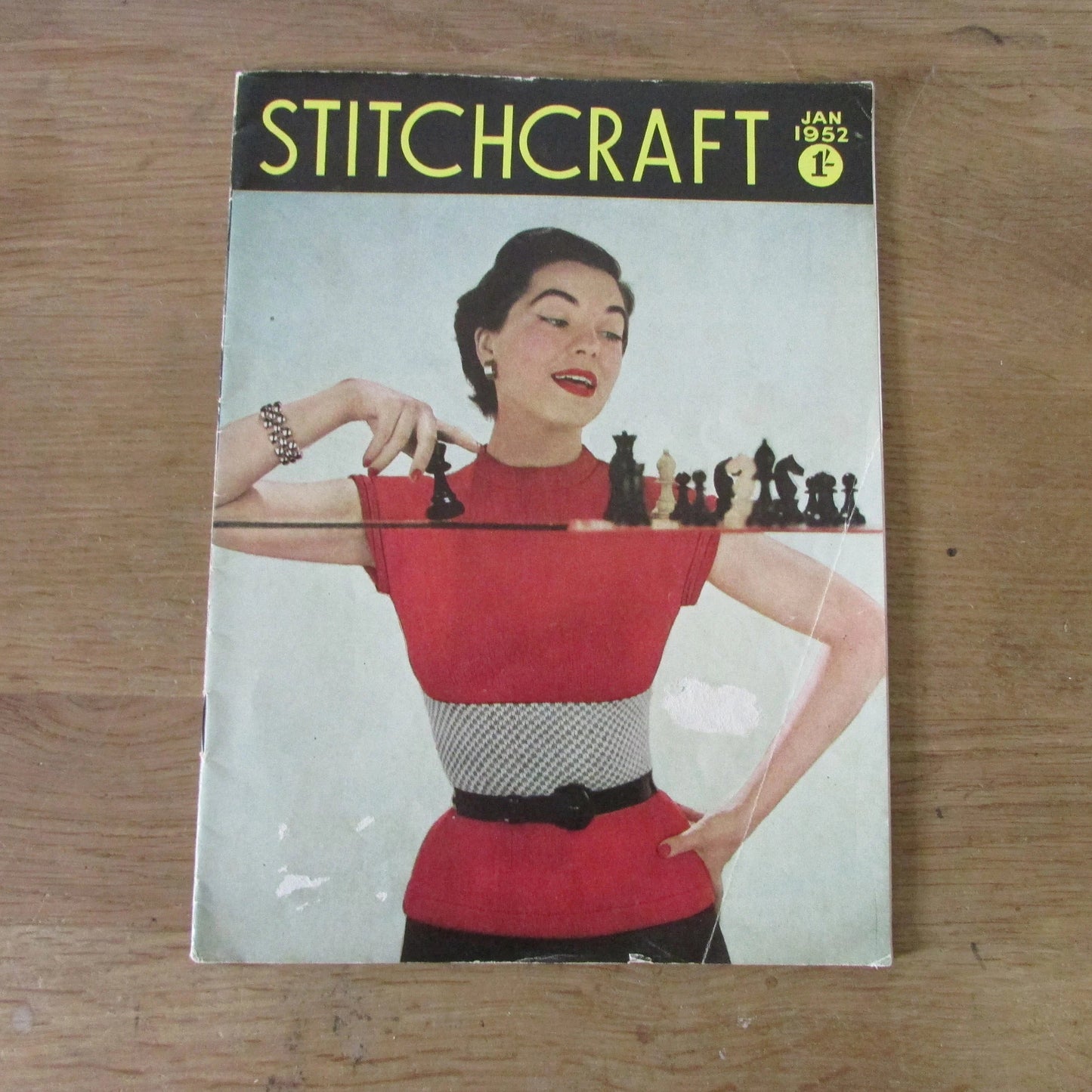 January 1952 Stitchcraft knitting & embroidery pattern booklet