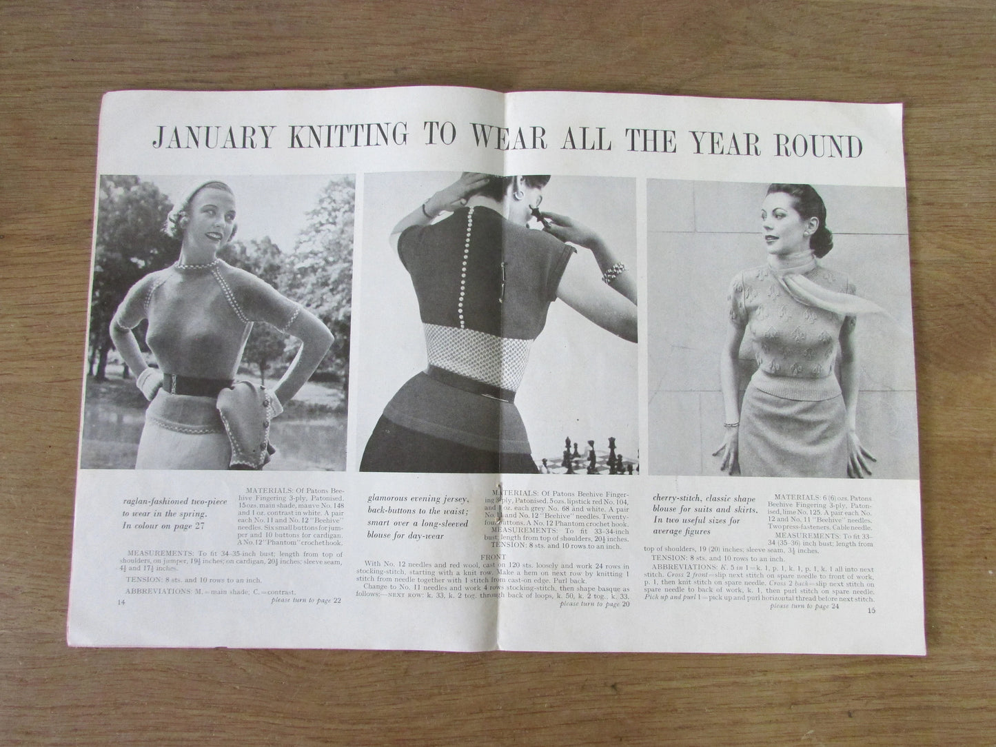 January 1952 Stitchcraft knitting & embroidery pattern booklet
