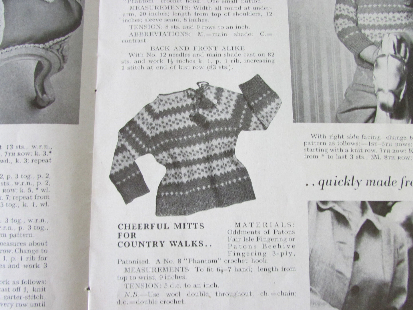 January 1952 Stitchcraft knitting & embroidery pattern booklet