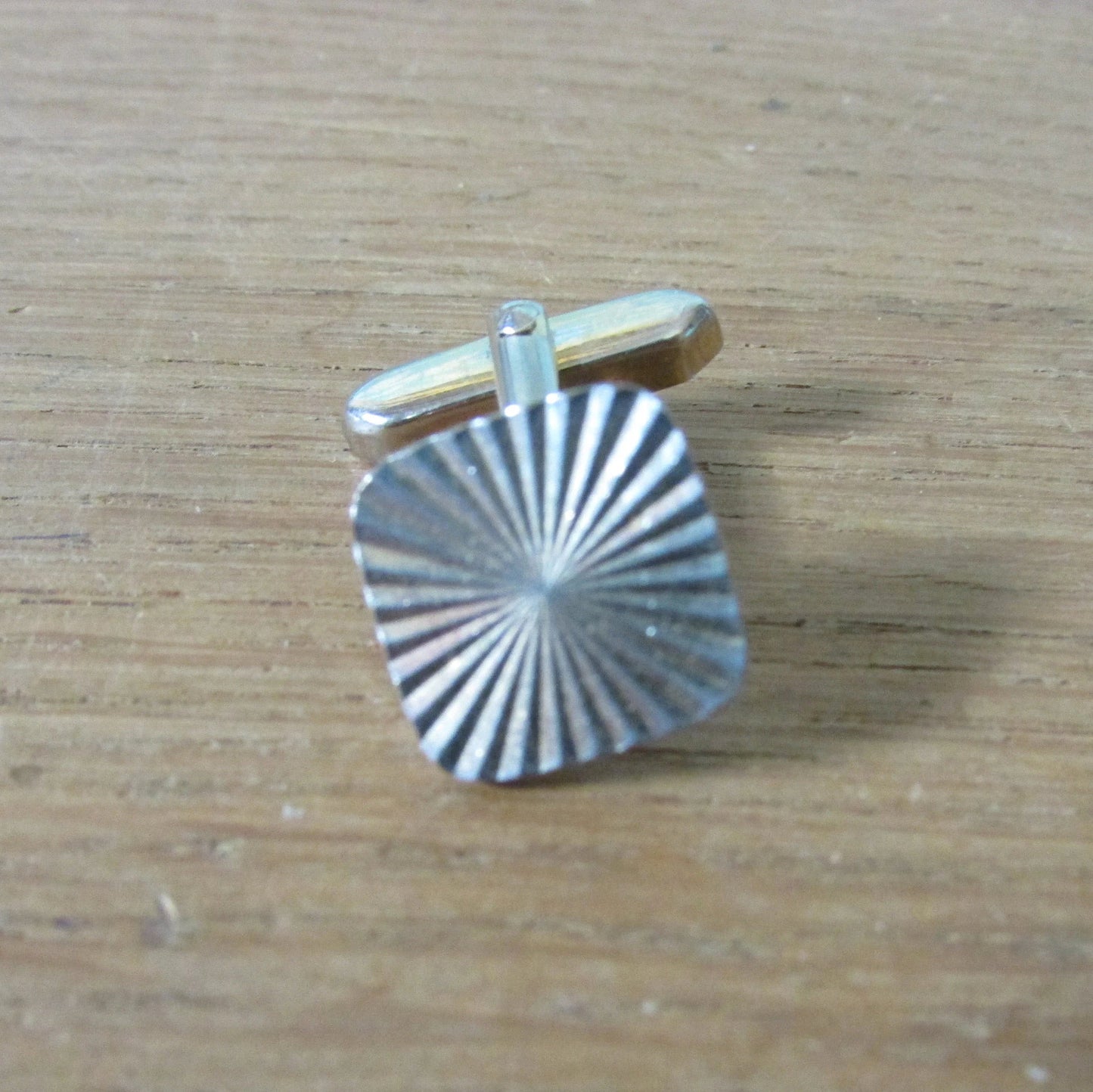 Vintage gold-tone textured square cufflinks