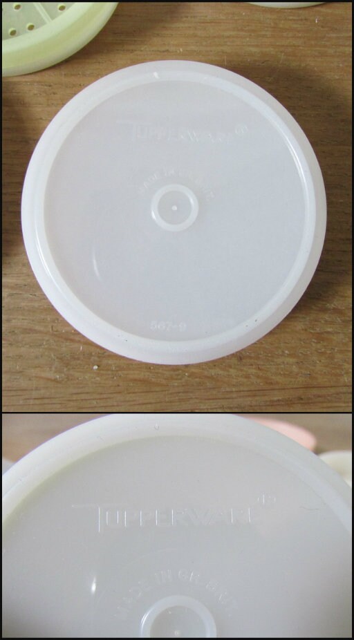 1970s Tupperware pastel wagon wheel 6-coaster set