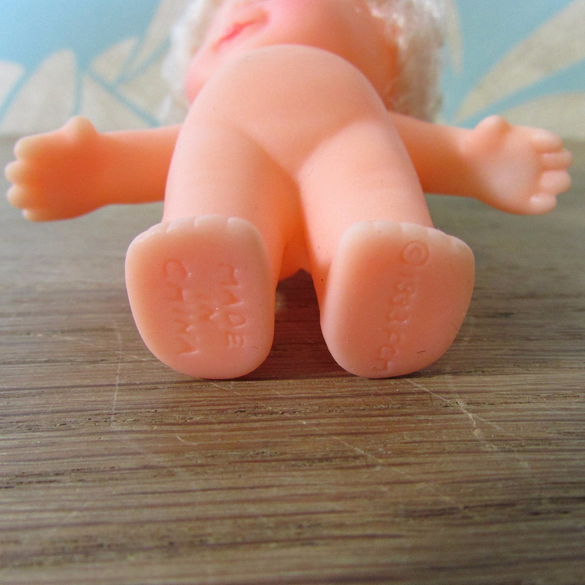 Collectable 1993 FCM small vinyl doll with white/blonde hair