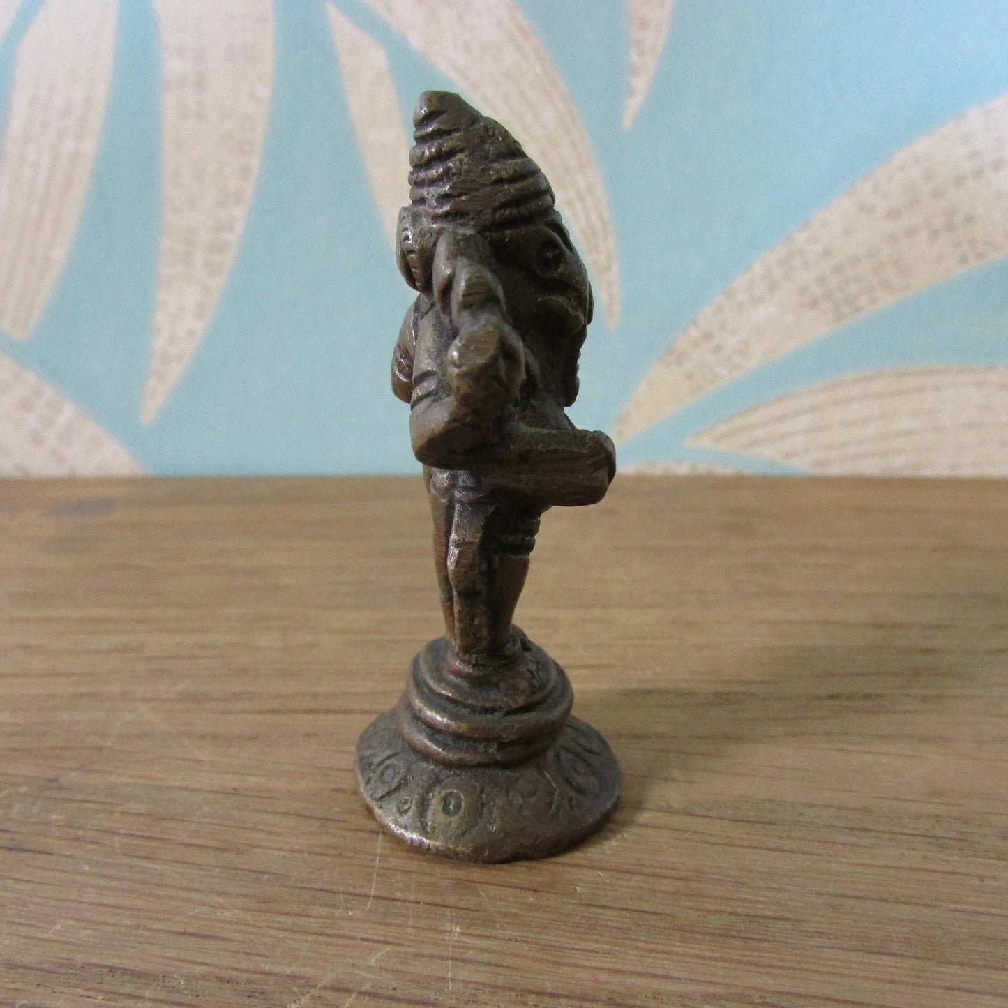 circa. 19th century miniature standing bronze Ganesh figurine