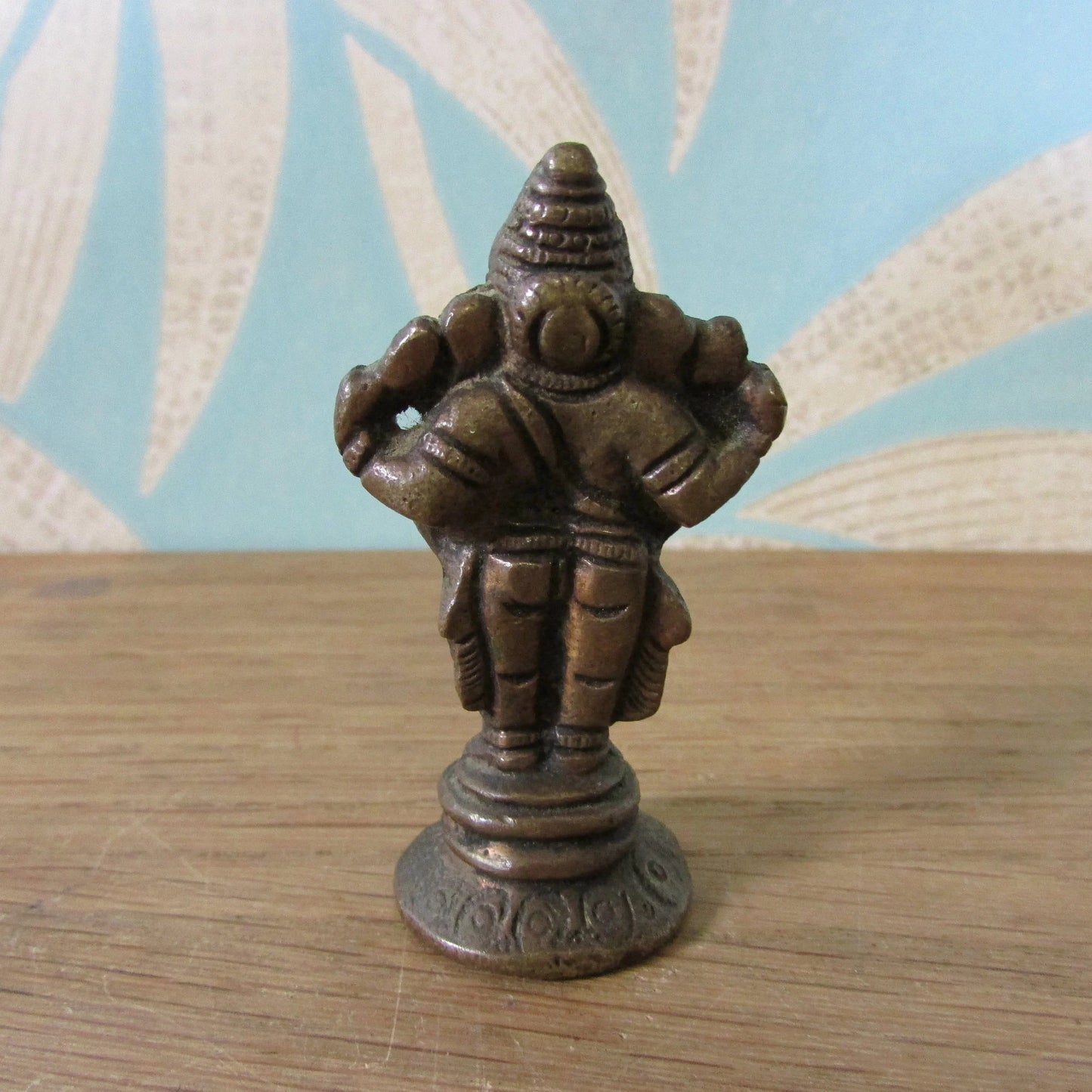 circa. 19th century miniature standing bronze Ganesh figurine