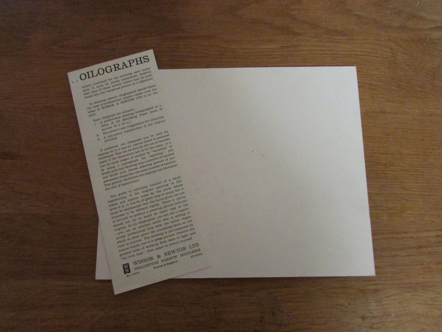 circa. 1960s Winsor & Newton Oil Painting set, No.3