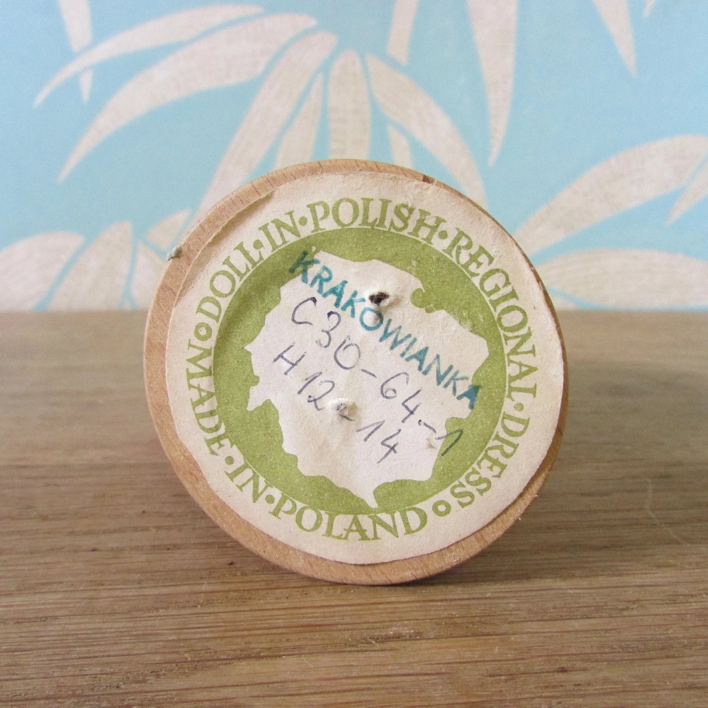 Small vintage Krakowianka, Poland folk doll in traditional regional costume