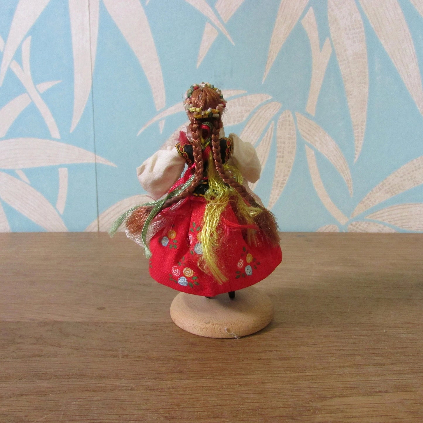 Small vintage Krakowianka, Poland folk doll in traditional regional costume