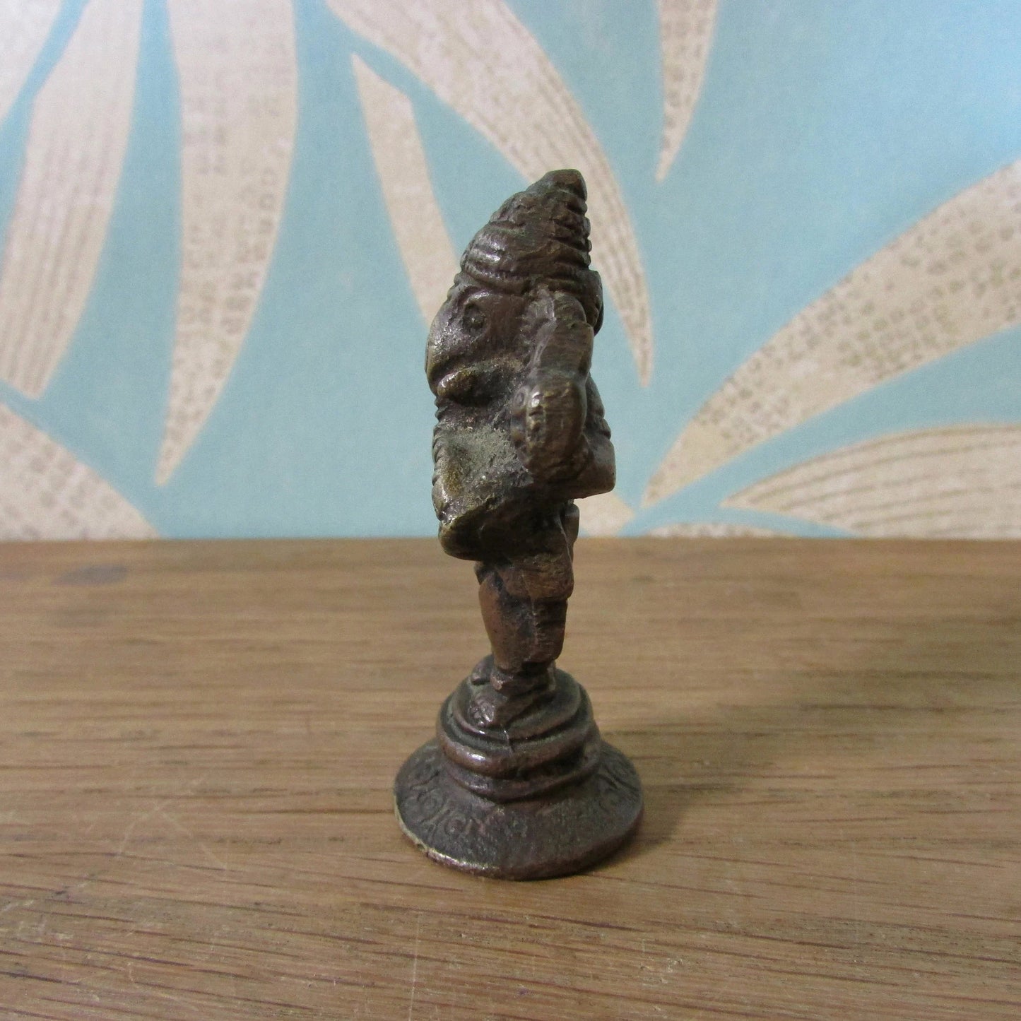 circa. 19th century miniature standing bronze Ganesh figurine