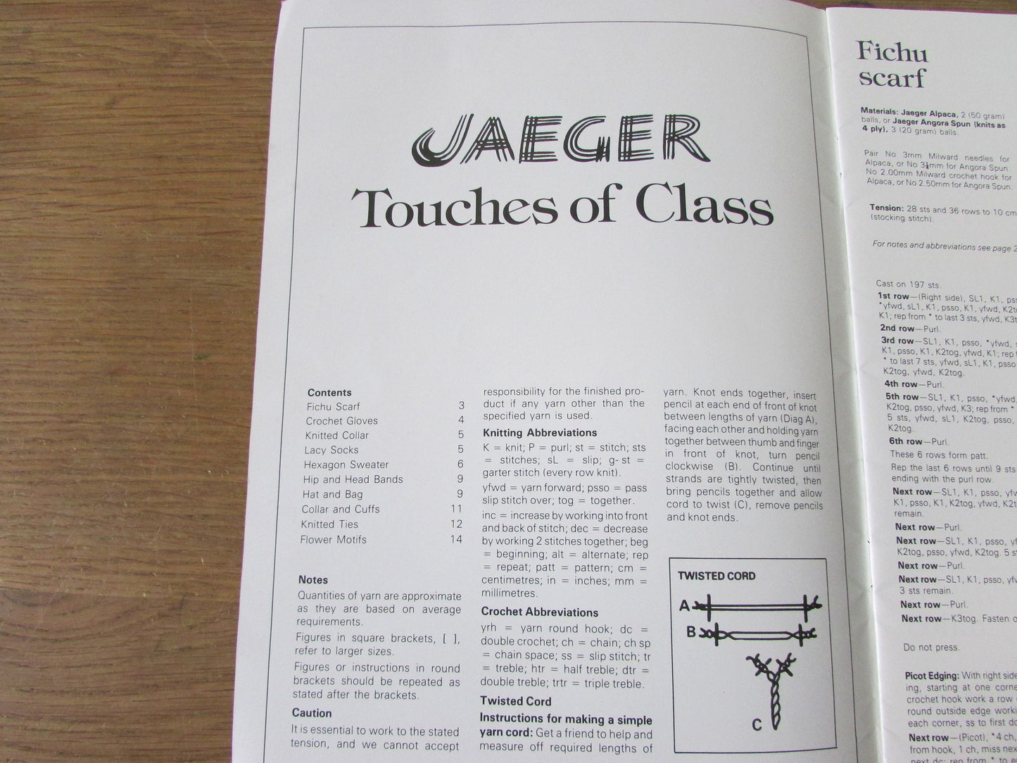 1983 Jaeger F113 Touches of Class crochet & knitting pattern booklet