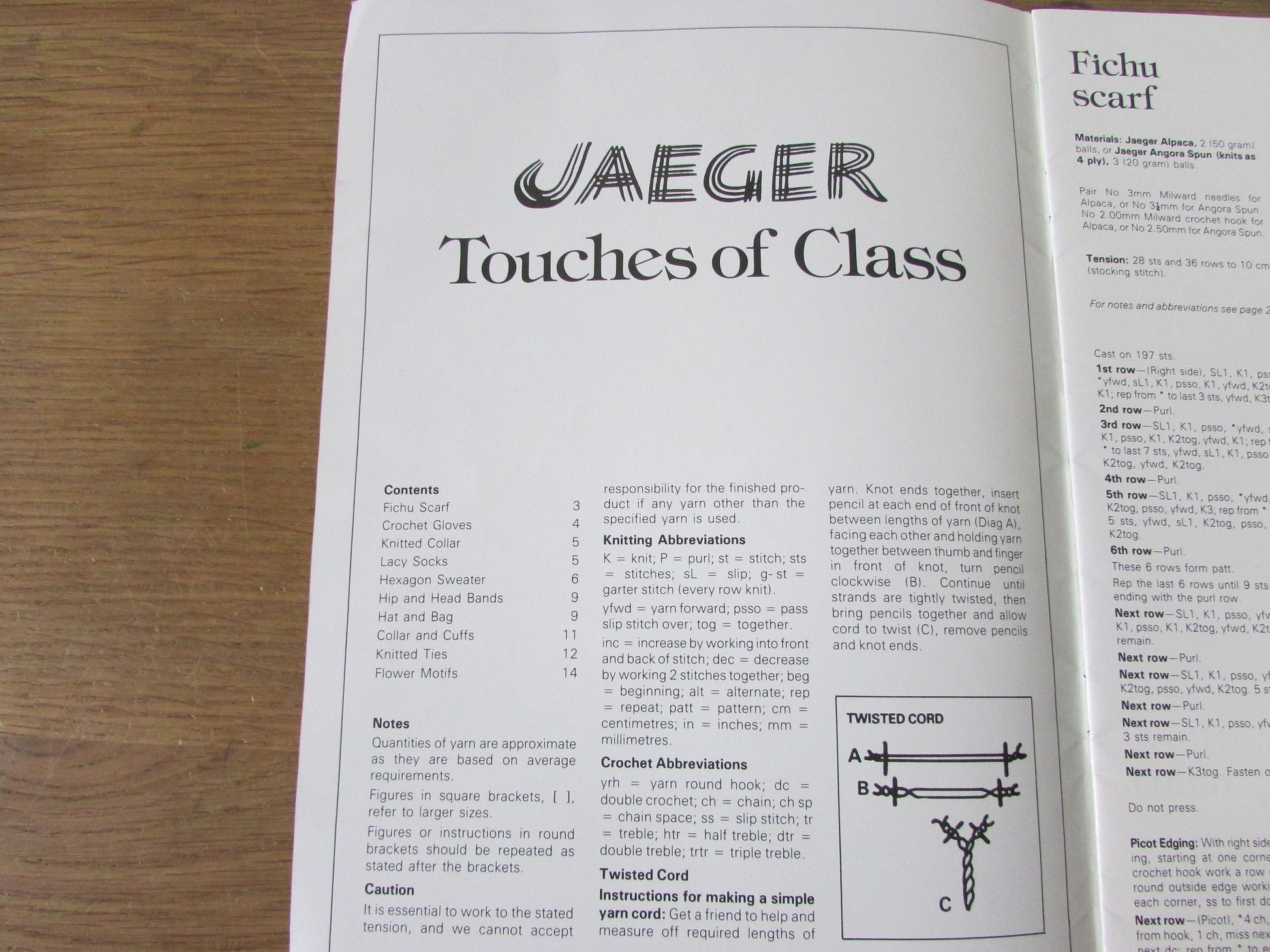1983 Jaeger F113 Touches of Class crochet & knitting pattern booklet