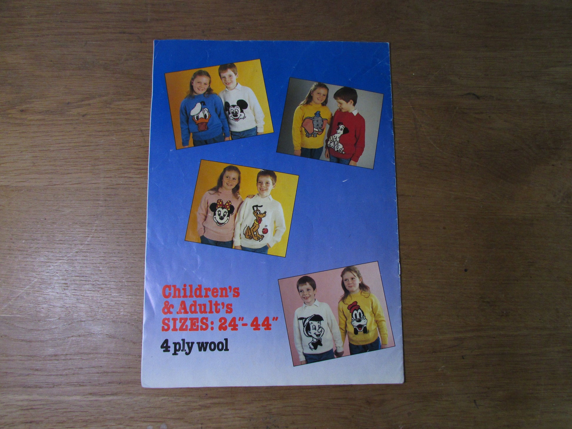 1986 Walt Disney Intarsia 8 knitting patterns by Gary Kennedy