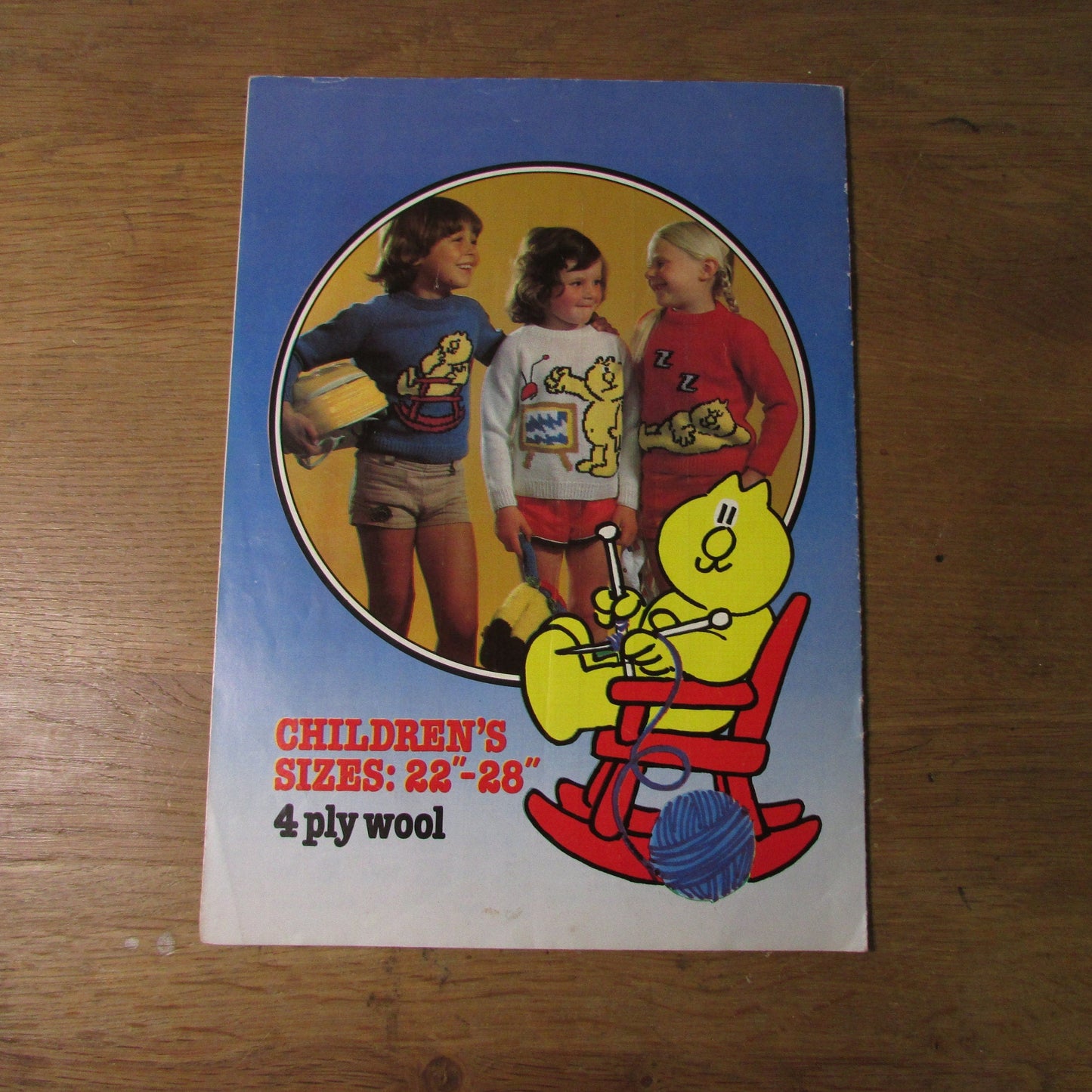 1984 three Intarsia knitting patterns by Gary Kennedy - Henry's Cat