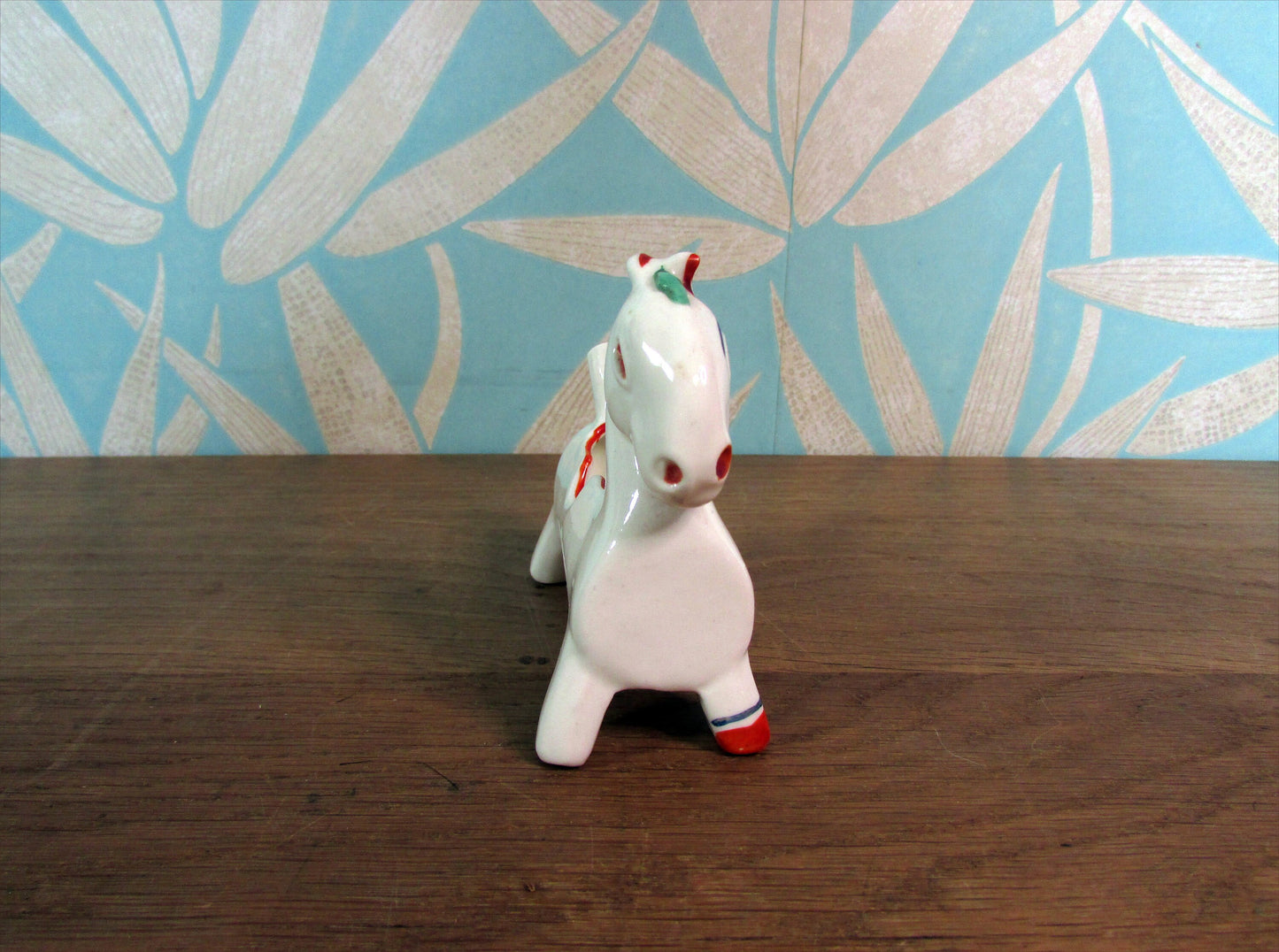 Unusual vintage ceramic horse-shaped ashtray, marked Foreign