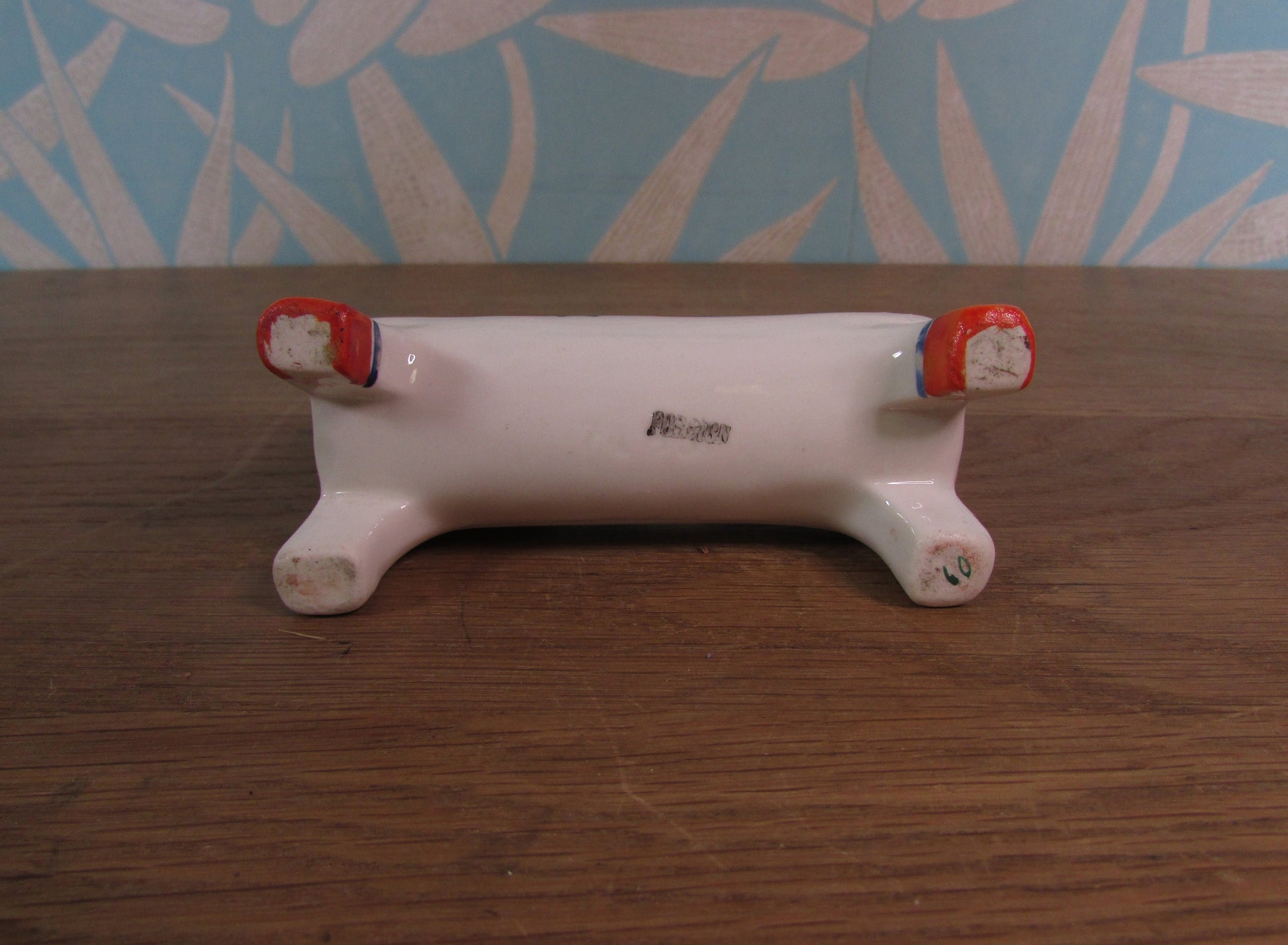 Unusual vintage ceramic horse-shaped ashtray, marked Foreign