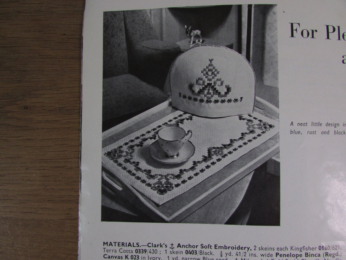 circa. 1950s The Binca Book No.42, a needlecraft publication by Penelope