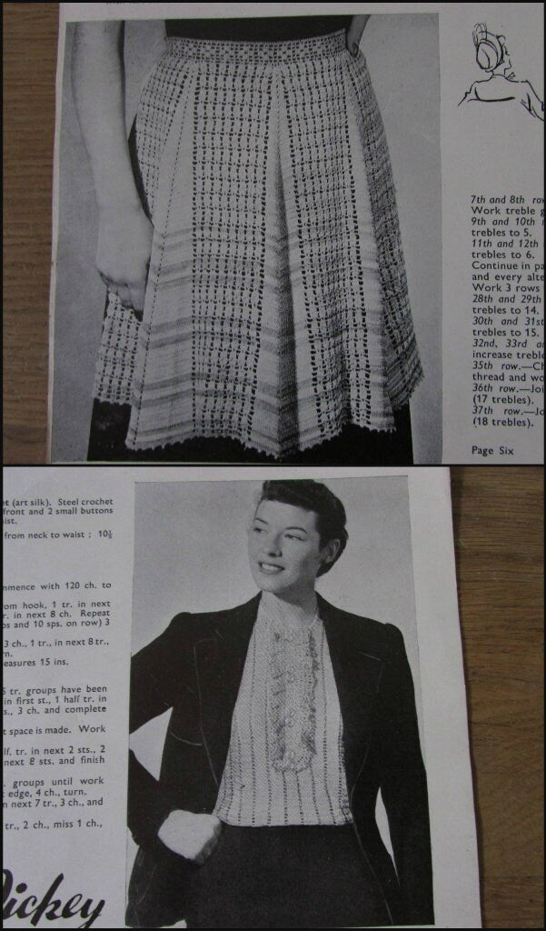 1940s Sobritto Book No.3 by Penelope crochet patterns for fashion & home