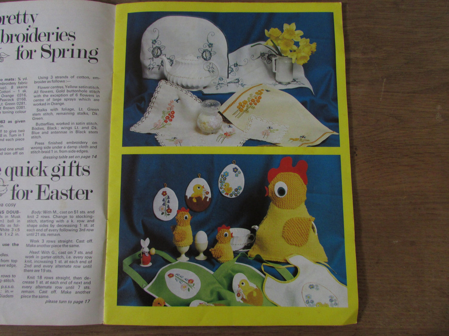 April 1975 Stitchcraft knitting & embroidery pattern booklet