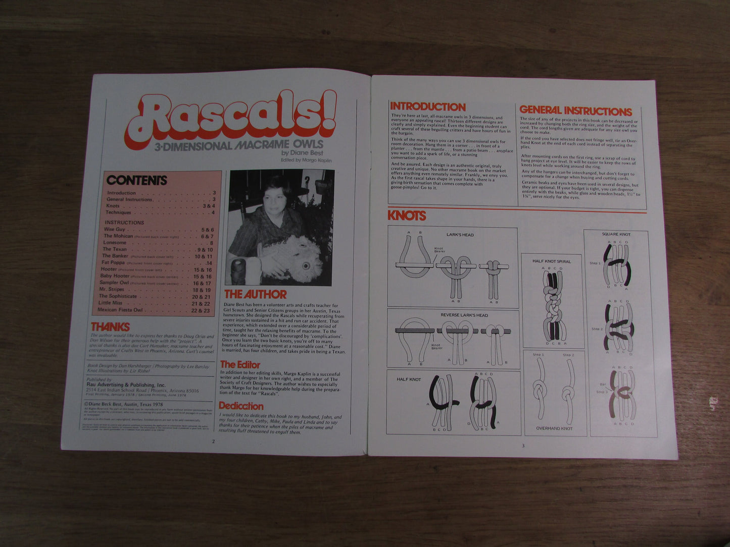 1978 Rascals 3-dimensional macrame owls pattern booklet