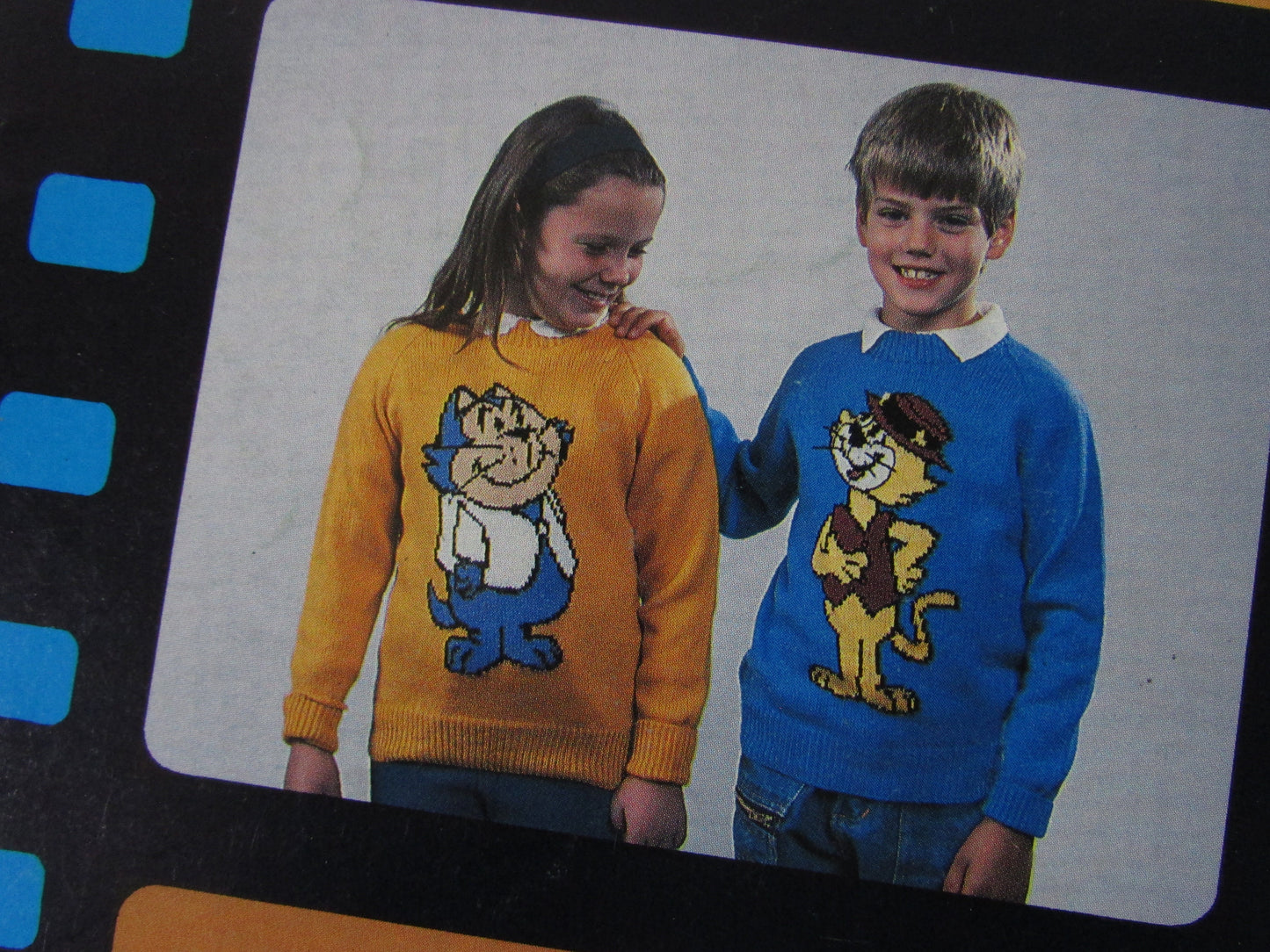 1988 eight Intarsia knitting patterns by Gary Kennedy - Top Cat