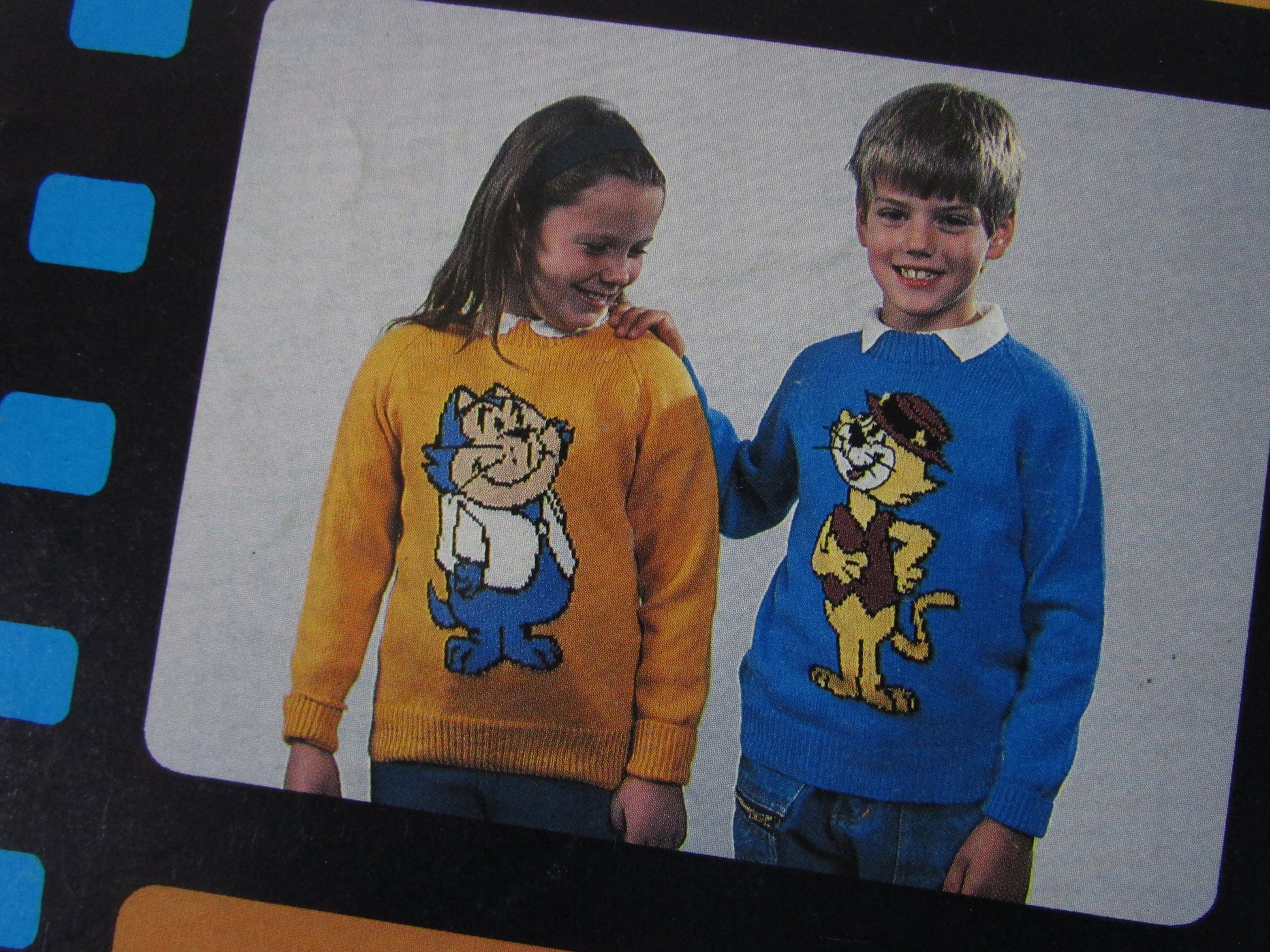 1988 eight Intarsia knitting patterns by Gary Kennedy - Top Cat