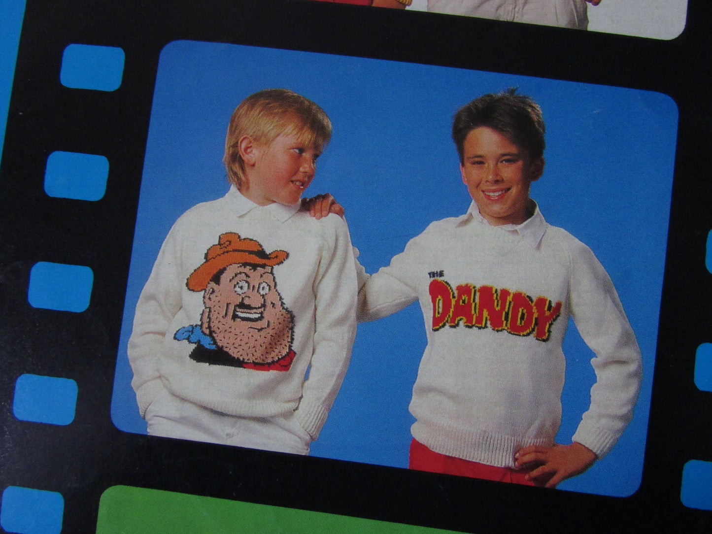 1988 five Intarsia knitting patterns by Gary Kennedy - Desperate Dan