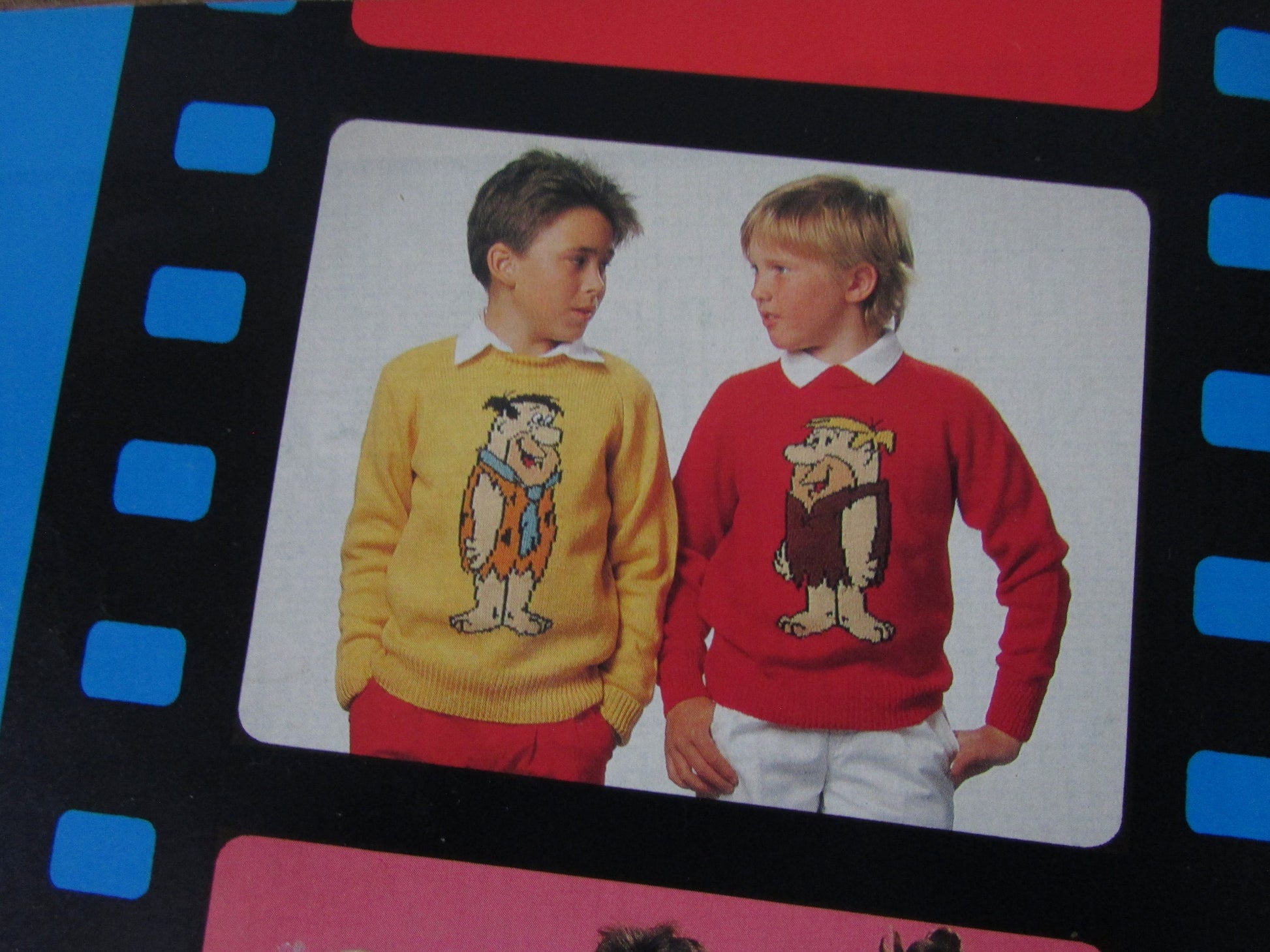 1988 nine Intarsia knitting patterns by Gary Kennedy - The Flintstones