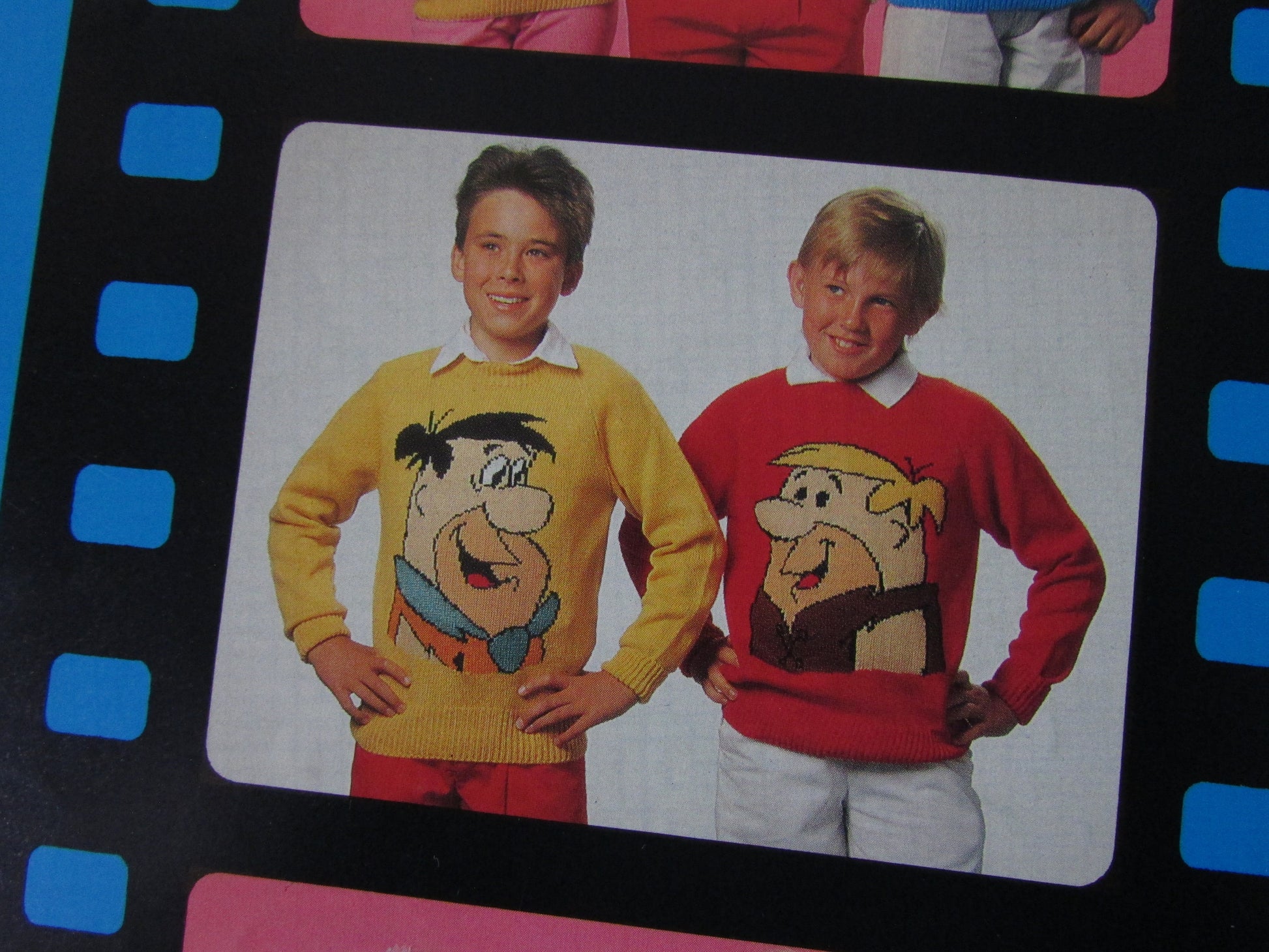 1988 nine Intarsia knitting patterns by Gary Kennedy - The Flintstones