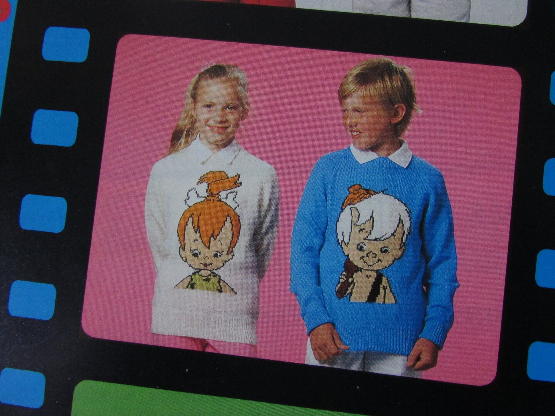 1988 nine Intarsia knitting patterns by Gary Kennedy - The Flintstones