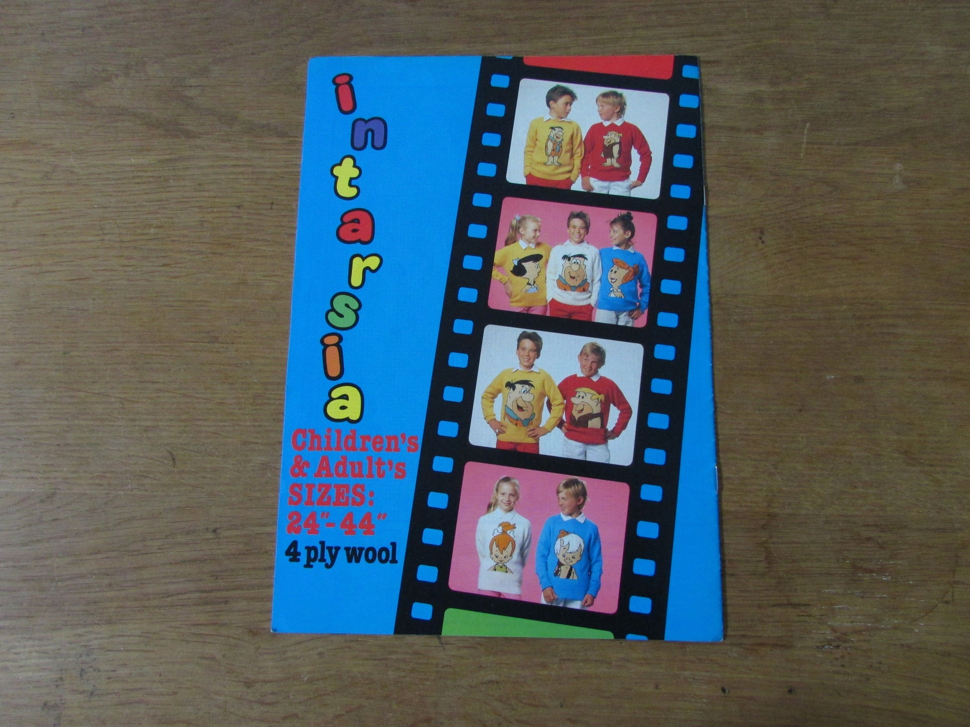 1988 nine Intarsia knitting patterns by Gary Kennedy - The Flintstones