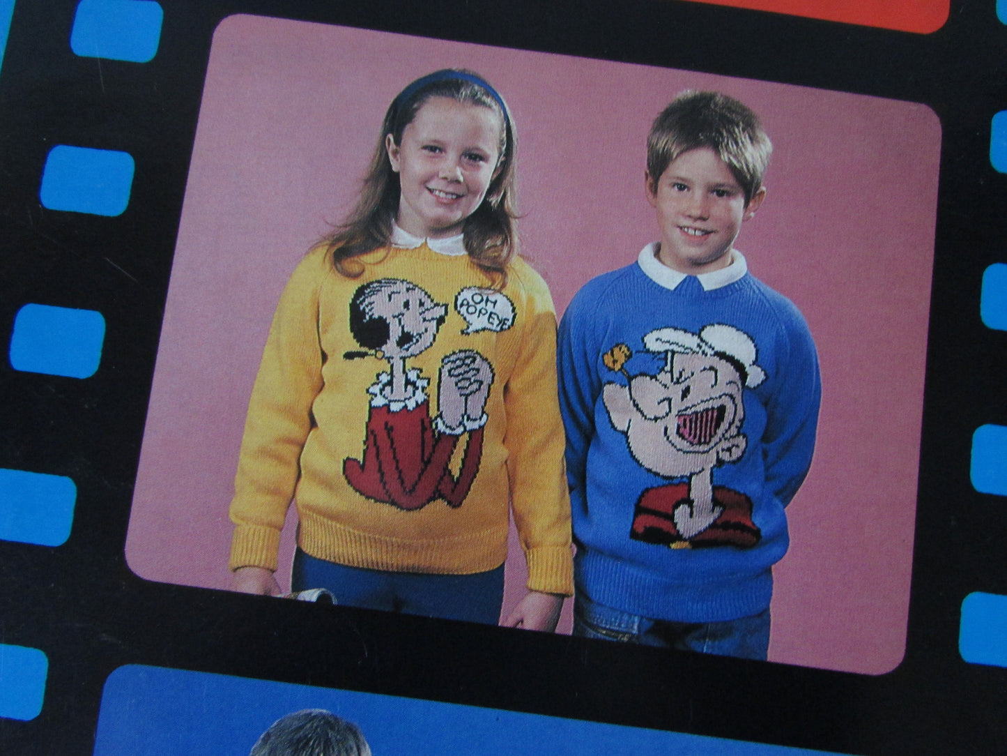 1988 eight Intarsia knitting patterns by Gary Kennedy - Popeye