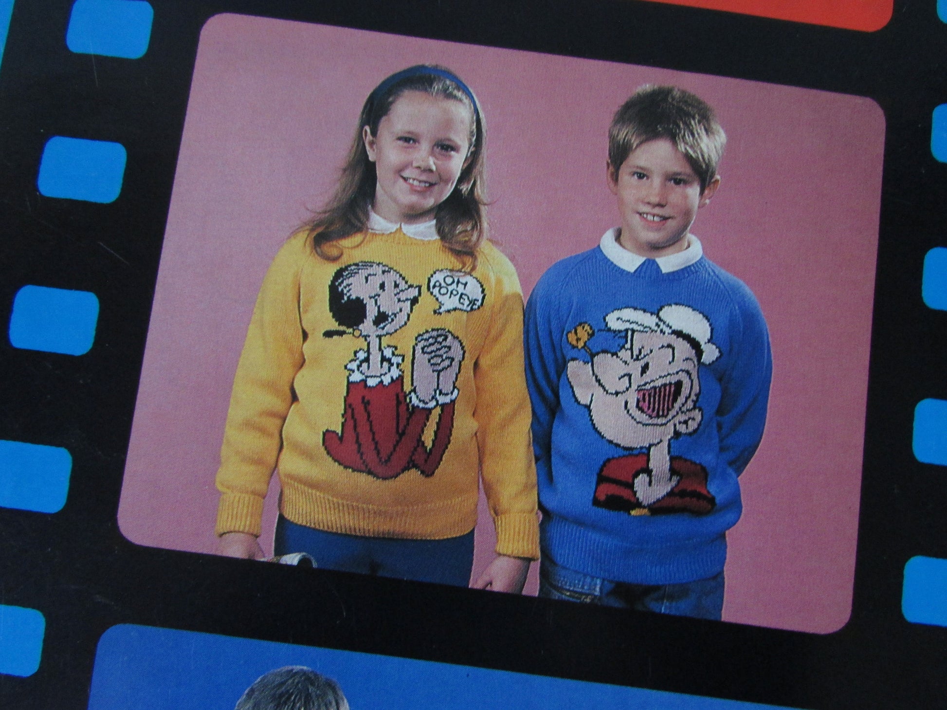 1988 eight Intarsia knitting patterns by Gary Kennedy - Popeye