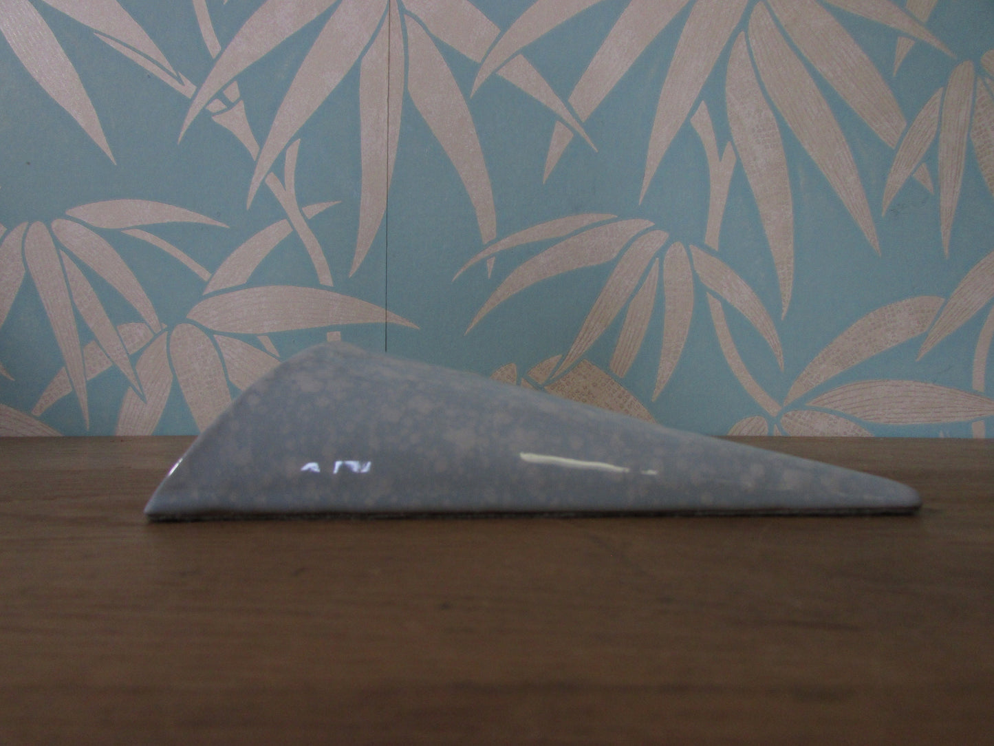 1970s Shelf Concept Handcrafted Stoneware sky blue/mottled cone wall pocket