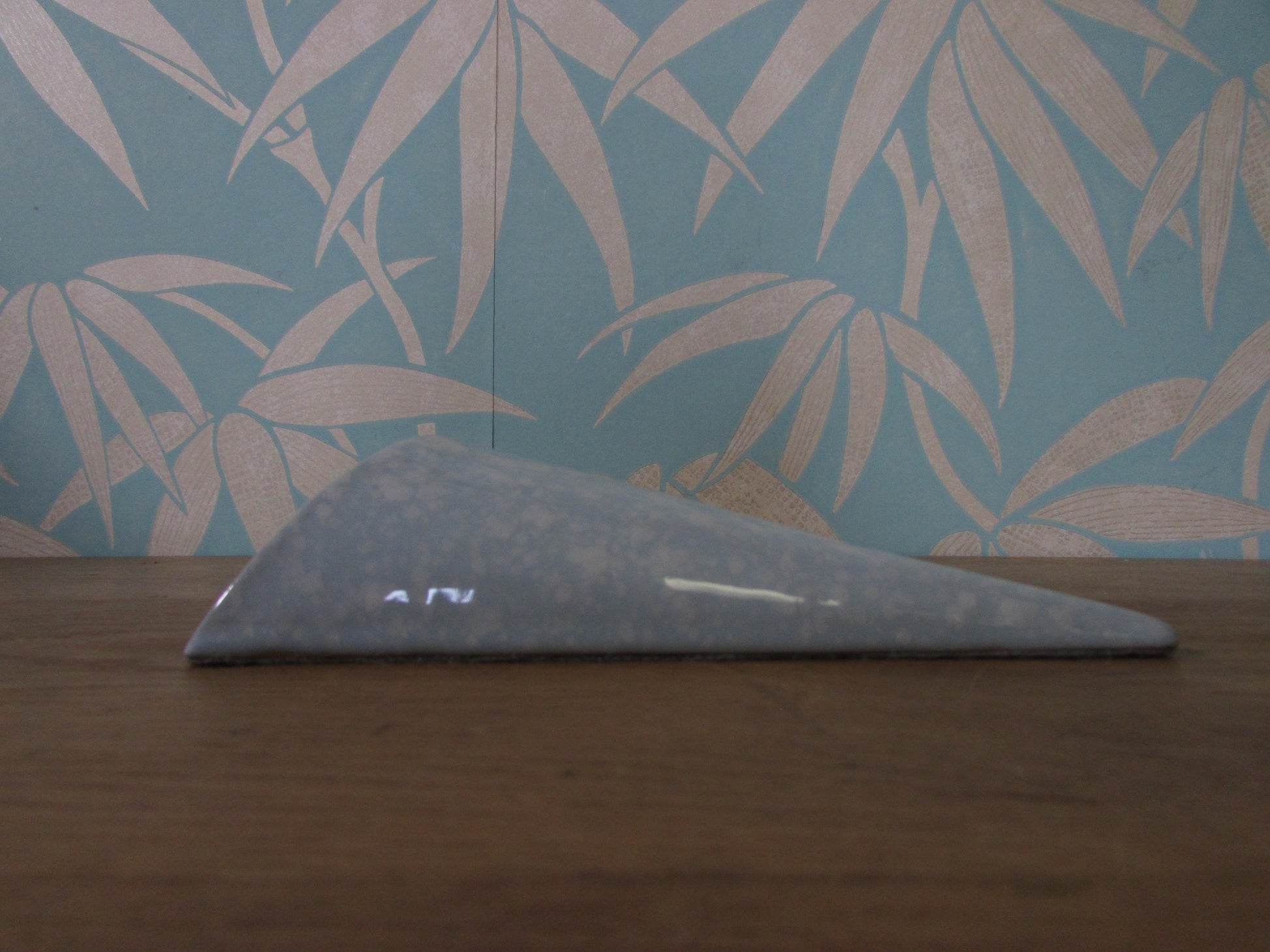 1970s Shelf Concept Handcrafted Stoneware sky blue/mottled cone wall pocket