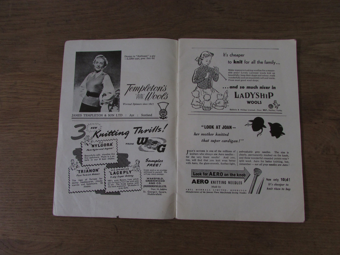 1940s/50s Weldons Practical Needlework 306 knitting patterns for twin sets