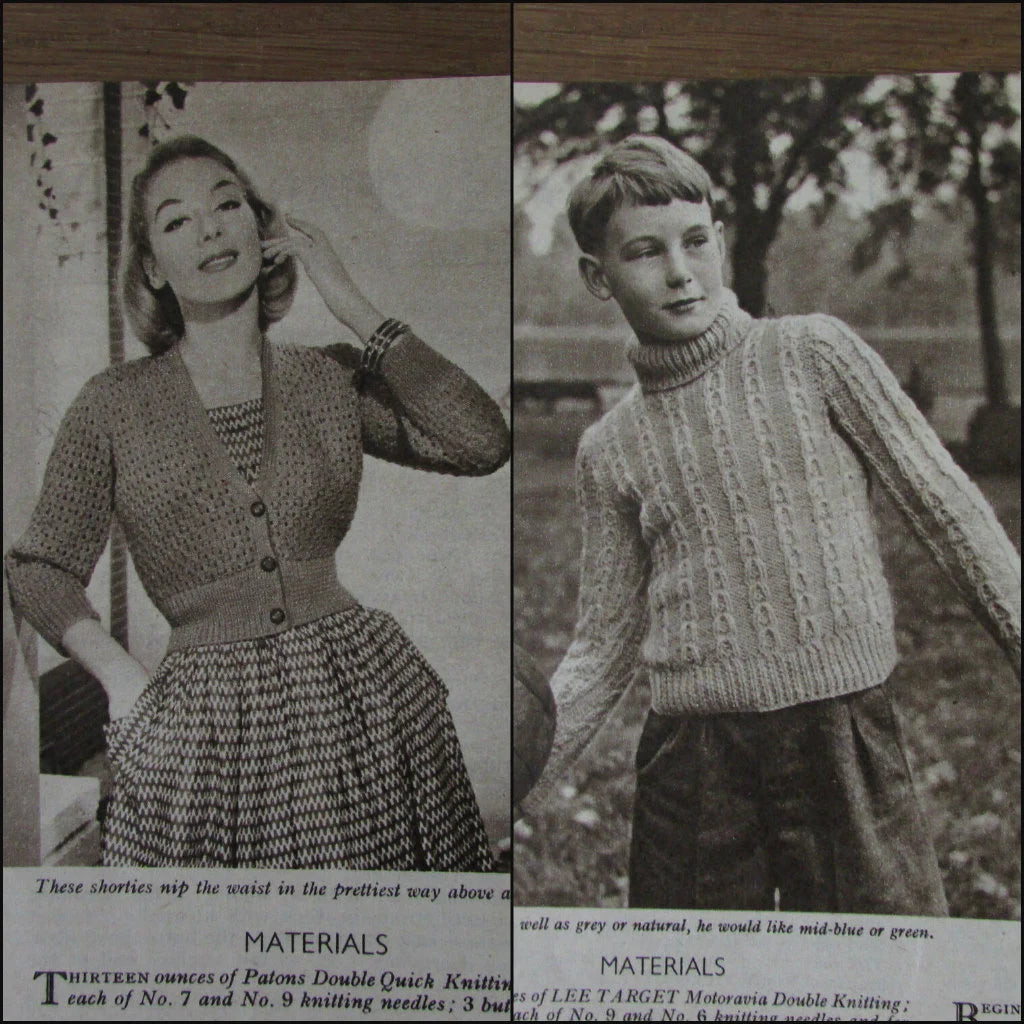 1950s Woman & Home New Season Knitting pattern booklet