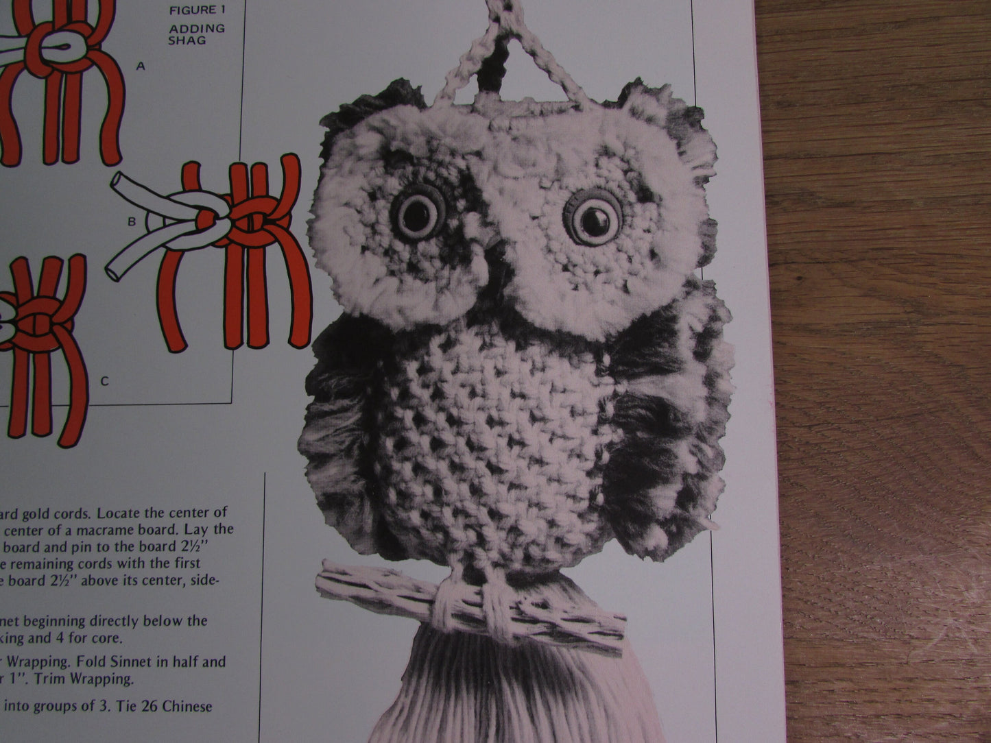 1978 Rascals 3-dimensional macrame owls pattern booklet
